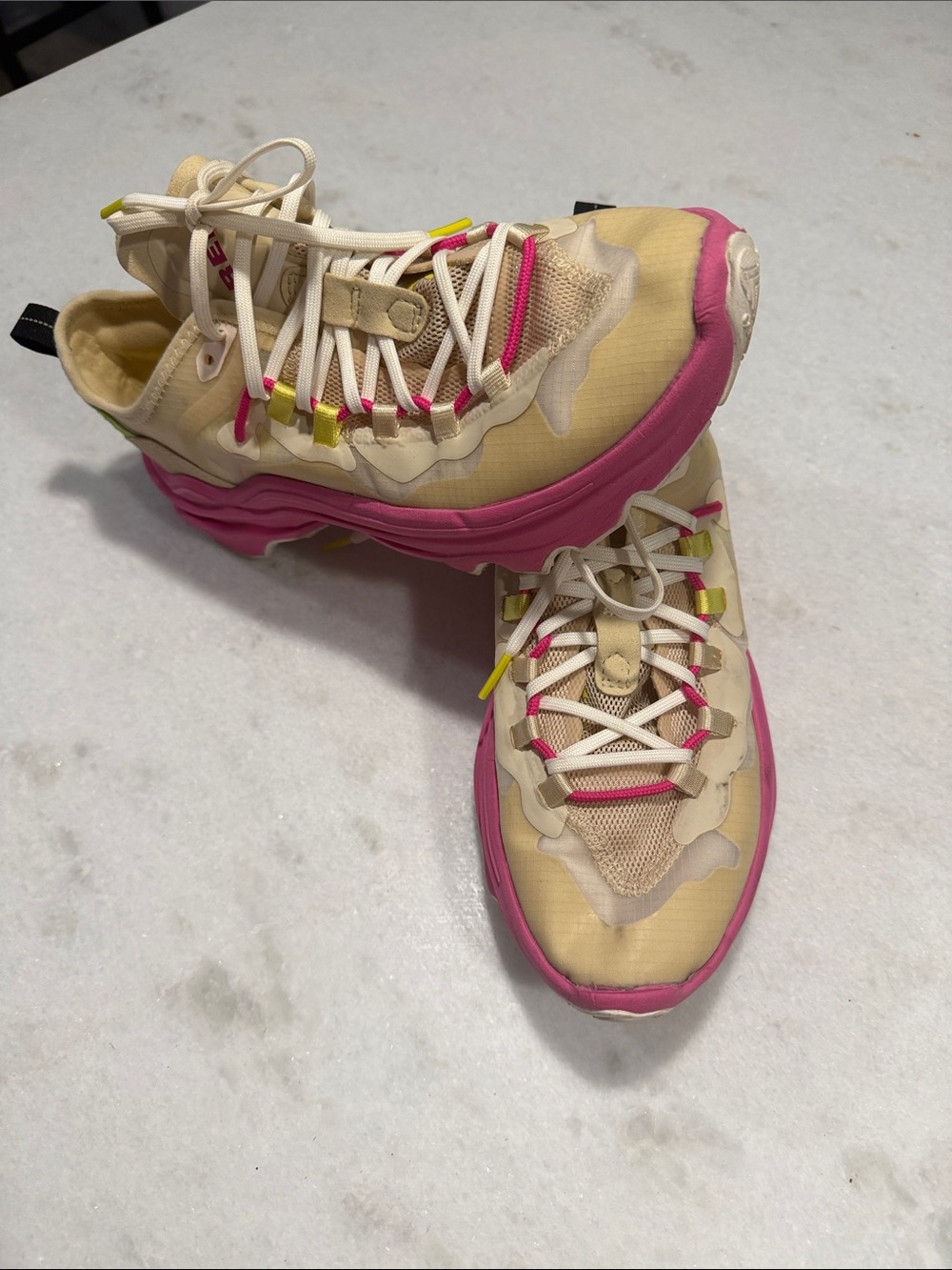 Sorel Women's Cream & Pink Chunky Lace-Up Sneakers Victoria Secrets